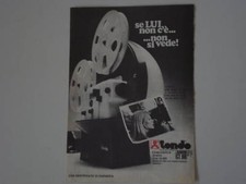 advertising Pubblicità 1973 CINEPROIETTORE TONDO