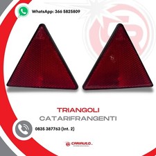 Coppia Triangoli Catarifrangenti Riflettenti  14cm Per Carrello Auto Rimorchio