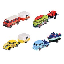 Majorette, rimorchio Volkswagen, 4 assortiti