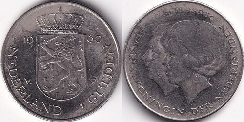 Gulden 1980 pays bas - 1,