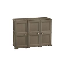 ARMADIO MOBILE BASSO 3 ANTE CM118X43X85,5h COLORE WENGE PLASTICA  909W 22022