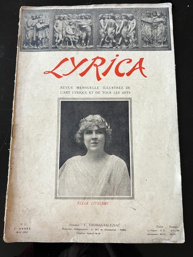 Lyrica 5 1922 félia - n°1,