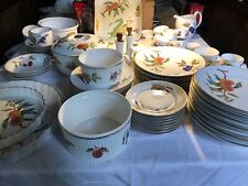 Servizio piatti porcellana inglese vintage Royal Worcester Evesham, 75 pezzi