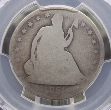 1861 "O" Seated Liberty Half