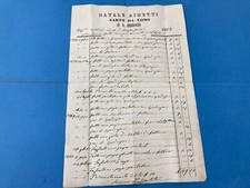 FATTURA PUBBLICITARIA NATALE AIMETTI SARTO DA UOMO S.AMBROGIO VARESE 1857.