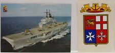 marina militare italiana cartolina nave garibaldi c 551 adesivo autocollant
