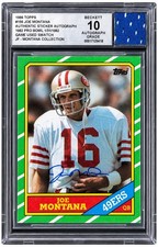Topps joe montana - joe, 1986