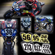 trackday race numberplate set