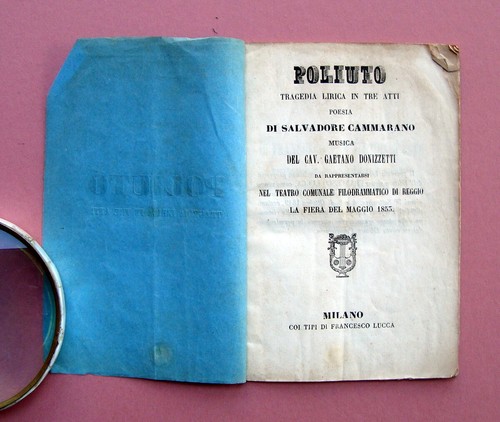 Libretto opera poliuto - opera, teatro