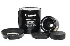 CANON EX 35mm 3.5 Obiettivo Grandangolo per Reflex Canon EX EE e AUTO Tappi Hood
