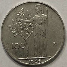 100 Lire 1966. Moneta Perfetta