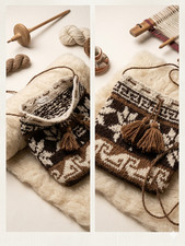 Borsa a tracolla 100% Lana di