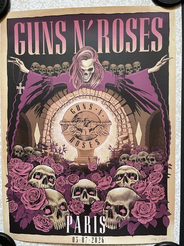 Guns roses poster paris 2026 - poster,