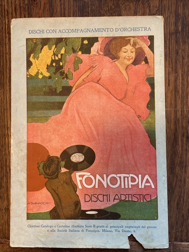 Pubblicità epoca fonotipia - pubblicità, d'epoca