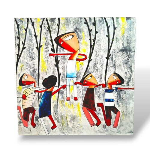Quadro etnico acrilico tela - acrilico, su