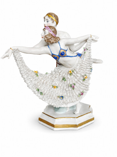 Antica statuina porcellana - statuina, in