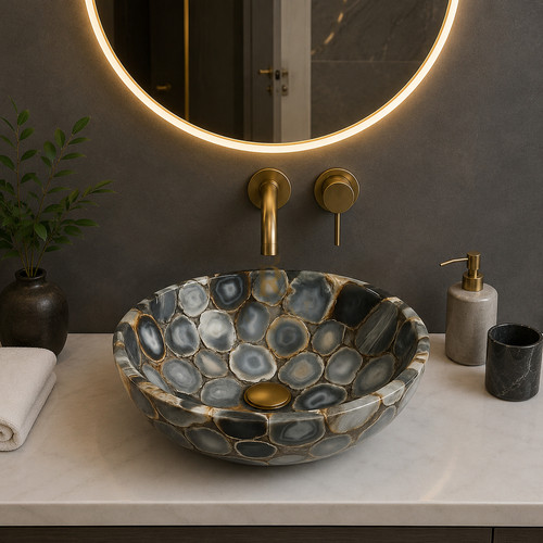 Lavabo vaso tondo - in, agata