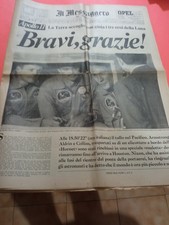 IL MESSAGGERO 25-7-1969 APOLLO 11 LUNA-TERRA-RIENTRO OROLOGIO OMEGA SPEEDMASTER