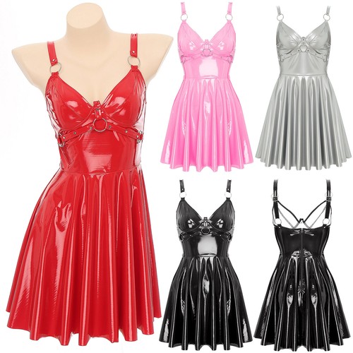 Mini abito donna - sexy, wetlook