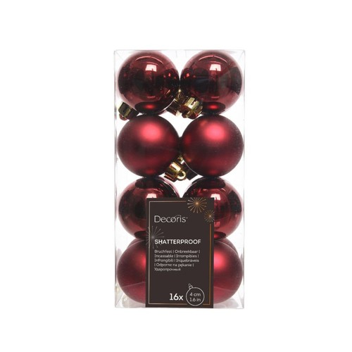 Palline natalizie rosso scuro - palline,