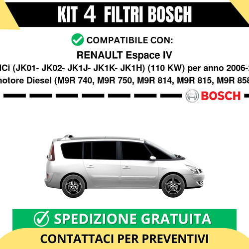 Kit bosch filtri tagliando - 4,