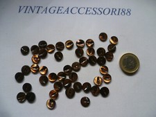 ✅  45 BOTTONI MARRONE VERA MADREPERLA 2 FORI 10 mm LINEATO 16 ROTONDO
