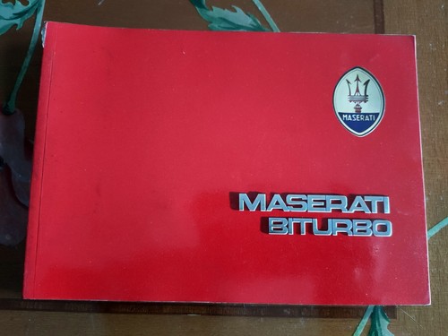 Maserati biturbo libretto uso - libretto,