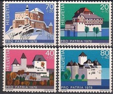 Svizzera 1978 Castelli/Pro Patria Edilizia Architettura Mi.1130/33 MNH