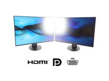 2X EIZO FlexScan EV2456 24'' WUXGA 1920X1200 IPS Monitor 5Ms DP HDMI VGA Pivot