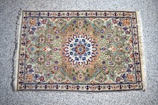 N5161 TAPPETO FONDOLETTO NAIN PERSIA LANA E SETA 148 x 93 cm