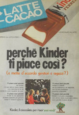 Pubblicità Advertising Italian Ritaglio 1972 KINDER FERRERO LATTE CACAO