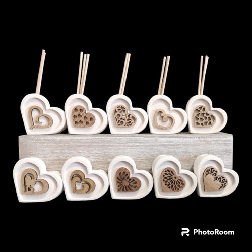 10x mini profumatori cuore - 10x,