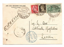 Lettera  Cartolina Postale Antica del   1940  -  Vintage - Oggetti D'Epoca