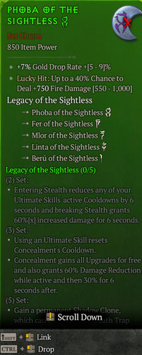 Set charm legacy the - of,