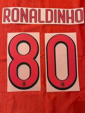 KIT RONALDINHO 80 ROSSONERO 09-10 X MAGLIA CALCIO MILAN NUOVO STILSCREEN NEW