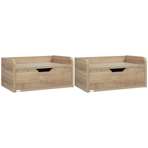 Bedside table set natural - table,