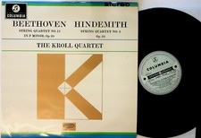 SAX 2520 ED1 B/S UK- Beethoven/Hindemith String Quartets KROLL Quartet LP EX**