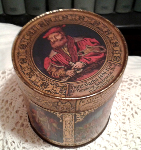 Scatola latta vintage - vintage, rotonda