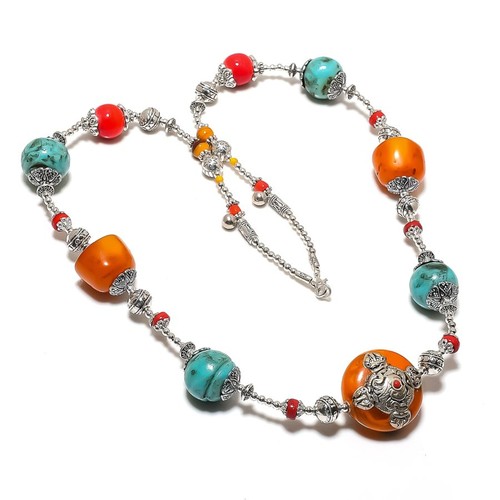 Collana con pietre - , preziose