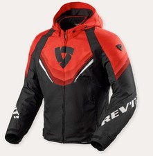 GIACCA MOTO REV'IT QUANTUM 3 H2O BLACK RED NERO ROSSO IMPERMEABILE TG L