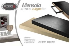 Mensola Parete Rettangolare Scaffale 60 x 25 x 4 cm Libreria 1PZ