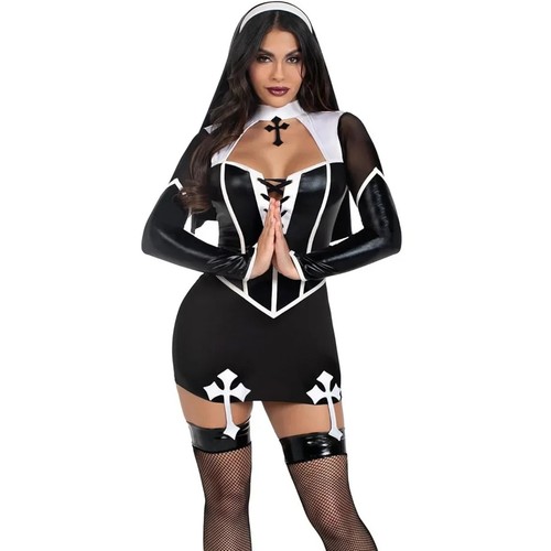 Costume suora nera donna - suora, da