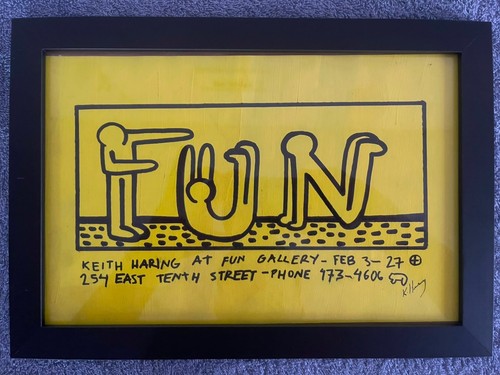 Quadro olio keith haring - olio,