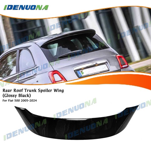 Gloss black rear trunk spoiler - black,