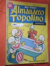 ALBO D'ORO ALMANACCO TOPOLINO n° 8 -SPILLATO DEL 1958-originale mondadori- usato