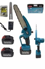 MOTOSEGA MINI 8” 2 BATTERIE 48v 5Ah OLIATORE TAGLIARAMI CON LAMA DA 6” e 8” Incl