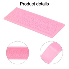 Bordo per torta in silicone per stampo con intricato disegno in pizzo per fonden