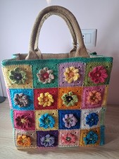 Borsa Handmade Con Motivi Floreali