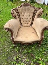 POLTRONA BAROCCHETTA VINTAGE DI GROSSE DIMENSIONI
