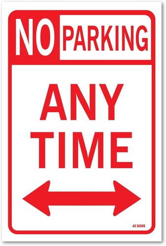 Parking anytime insegna - no,